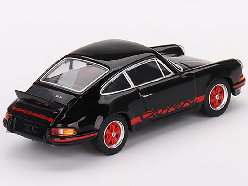 911 Carrera RS 2.7 Black with Red Stripes Limited Edition to 4800 pieces Worldwide 1/64 Diecast Model Car by True Scale Miniatures MGT00688
