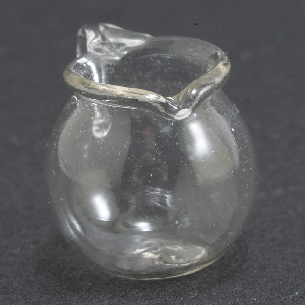 Dollhouse Miniature Clear Glass Pitcher with Handle