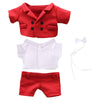 niannyyhouse 20cm Plush Doll Clothes Red Suit Coat Bow Tie White Shirt Pants 8in Soft Stuffed Plush Toys Accessories Dress up (Red, 20cm)