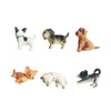 Lynkaye Mini Dog Figures,Resin Dollhouse Animal Figure for Dashboard Decorations,Office Home Desk Decorations,Car Ornament Interior Decors Rearview
