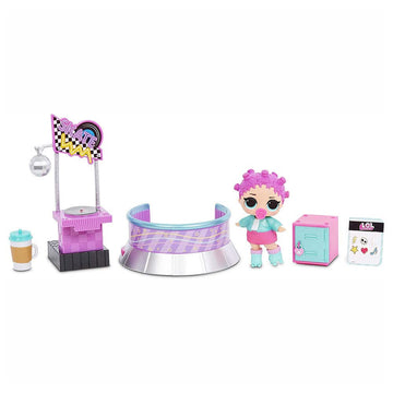 LOL Surprise Furniture Roller Rink with Roller Skater Doll & 10+ Surprises, Furniture, Disco, DJ Stage Room playsets for Toddler Kids Boy and Girls
