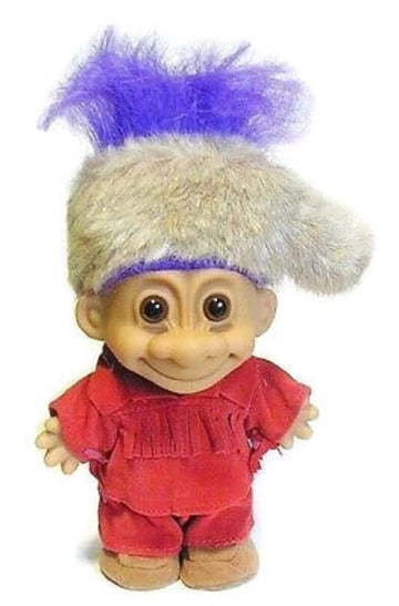 Troll Doll Russ Vintage Frontier Mountain Boone Crocket Coon Hat