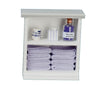 Town Square Miniatures Dolls House Miniature Furniture Small Shelf Unit & Lilac Bathroom Accessories