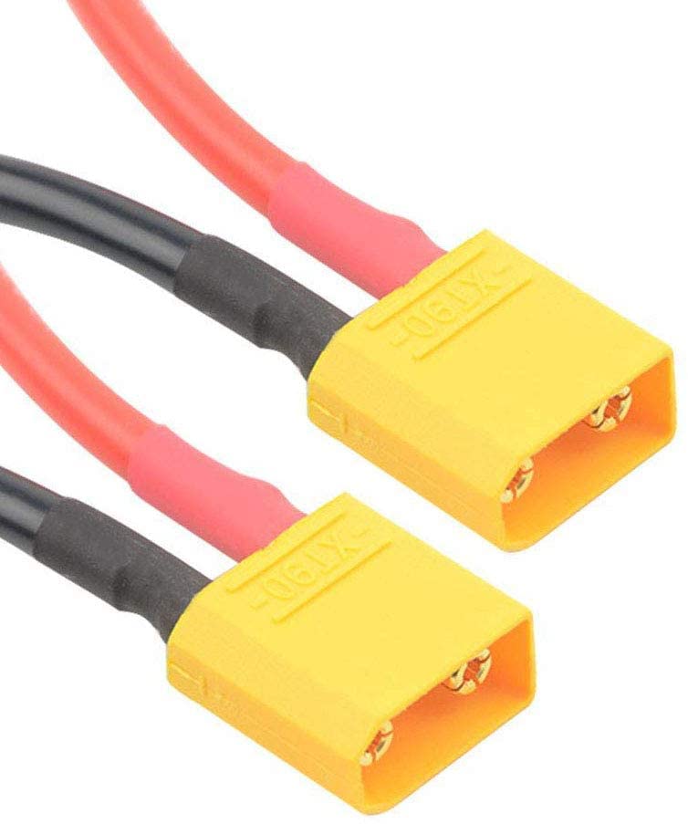 Yiqigou 2-Pack XT90 Plug Series Battery Connector 1 Female to 2 Males Adapter Lead with 3.93inch 10AWG Silicone Cable for RC Battery Helicopter