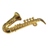 Toyvian Miniature Saxophone Model, 1:12 Scale Brass Gold Mini Musical Instrument for Dollhouse Decor Tiny Saxophone Prop for 6-Inch Action Figures