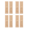 DYNWAVE Handmade 1/12 Dollhouse Furniture Wood Shutters Window, Pack of 4 Pairs, Miniatures Accessories Hands