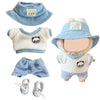 Clothes for Labubu Doll,Clothes for Dolls Accessories,Cute Outfit 4 Pieces Set Doll Clothes Compatible with Labubu 15cm&17cm ,Doll Clothing Set