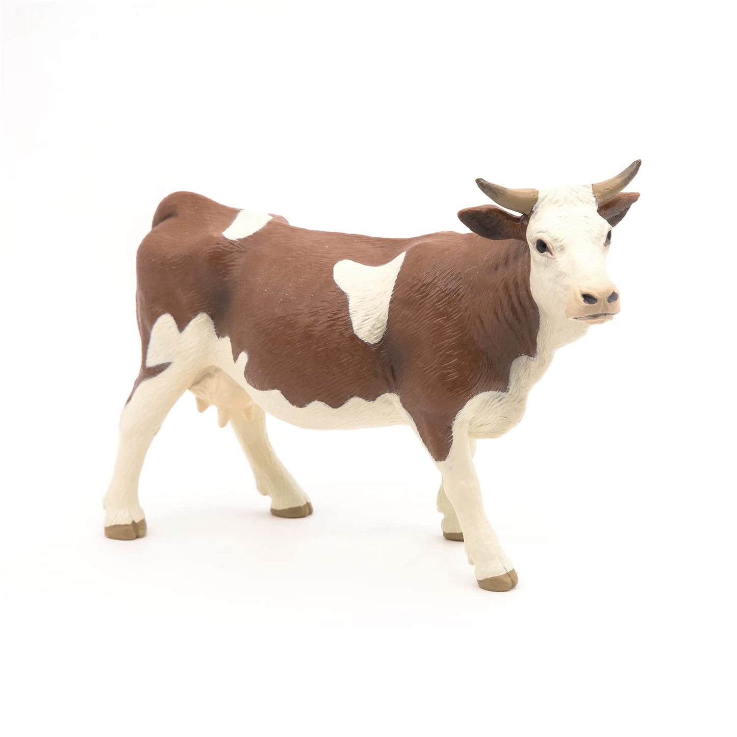 Papo - Realistic Simmental Cow Figure - Ages 3+ - Farm Life Collection - Educational Play Farm Animals - Gift Idea Toy for Girls and Boys