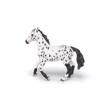 Papo - Realistic Black Appaloosa Horse Figure Toy for Kids - Ages 3+ - Horses and Ponies Collection - Educational Play Horse Riding - Gift Idea Toy