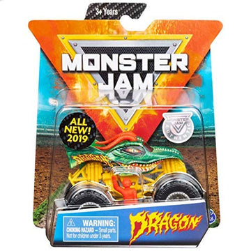 Monster Jam 2019 Dragon & One Monster Jam Sticker. 2 Items Bundle