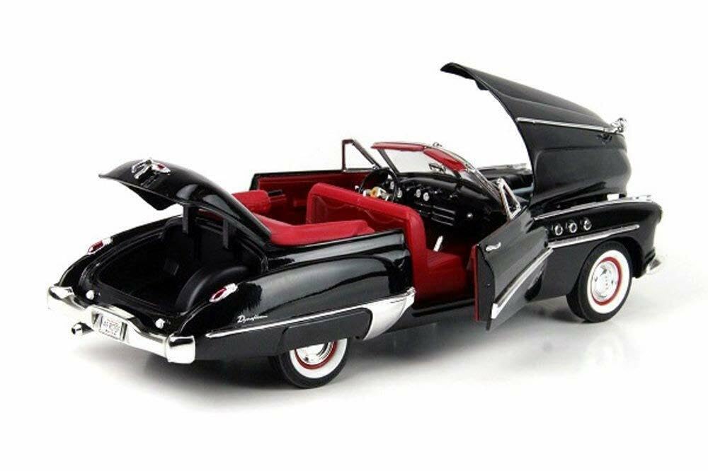 1949 Roadmaster Black with Red Interior 1/18 Diecast Model Car by Motormax 73116black