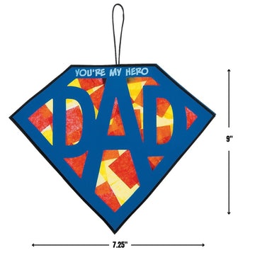 Tissue Acetate Super Dad Sign Craft Kit - 12 - Crafts for Kids and Fun Home Activities