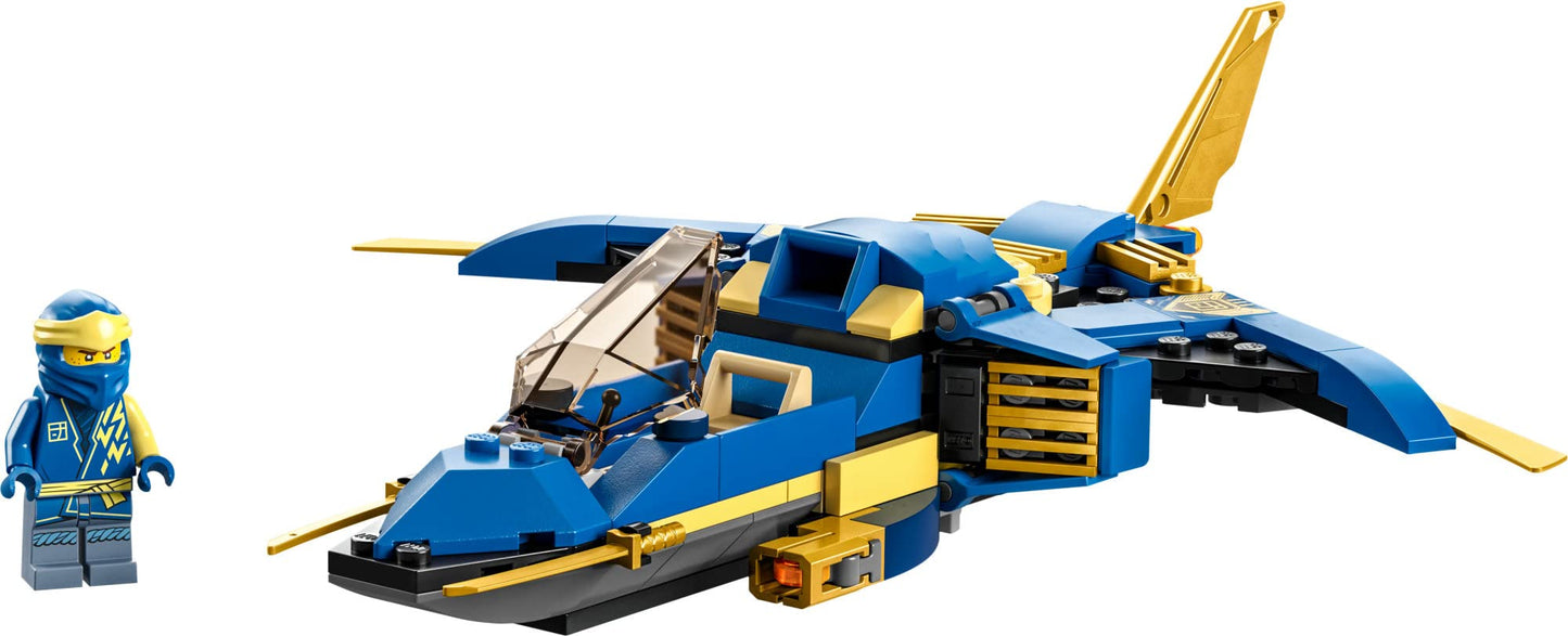 LEGO NINJAGO Jay’s Lightning Jet EVO 71784, Upgradable Toy Plane, Ninja Airplane Building Set, Collectible Birthday Gift Idea for Grandchildren, Kids