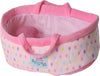 Pastel Polka Dot Baby Doll Bed 15" | Bassinet and Carrier for Dolls