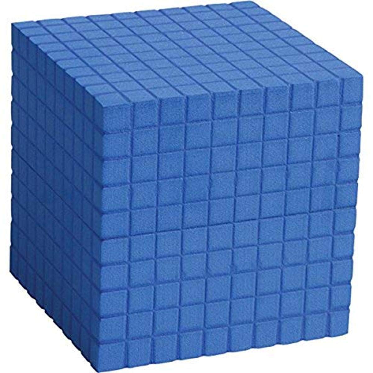 Didax Base Ten - Plastic Thousand Block - Durable 1000 Cube for Place Value, Counting, and Math Manipulatives - Hands-On Learning Tool for Classroom