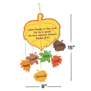 Thankful Leaves Mobile Craft Kit -Makes 12 - Crafts for Kids and Fun Home Activities