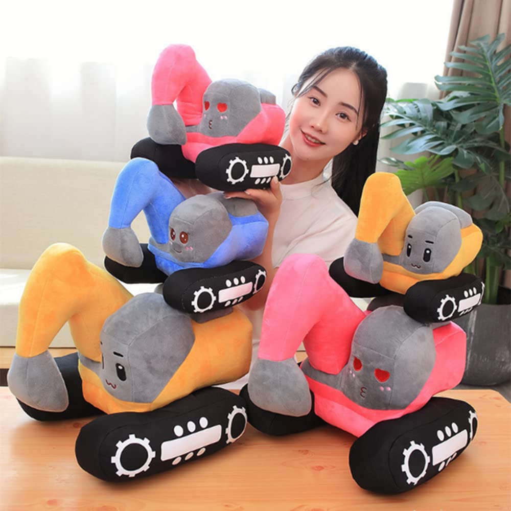 Excavator Plush Toy,10" Soft Excavator Stuffed Construction Toy