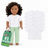 Emily Rose 5-Pack Bright White 18 Inch Doll Clothes Premium T-Shirts
