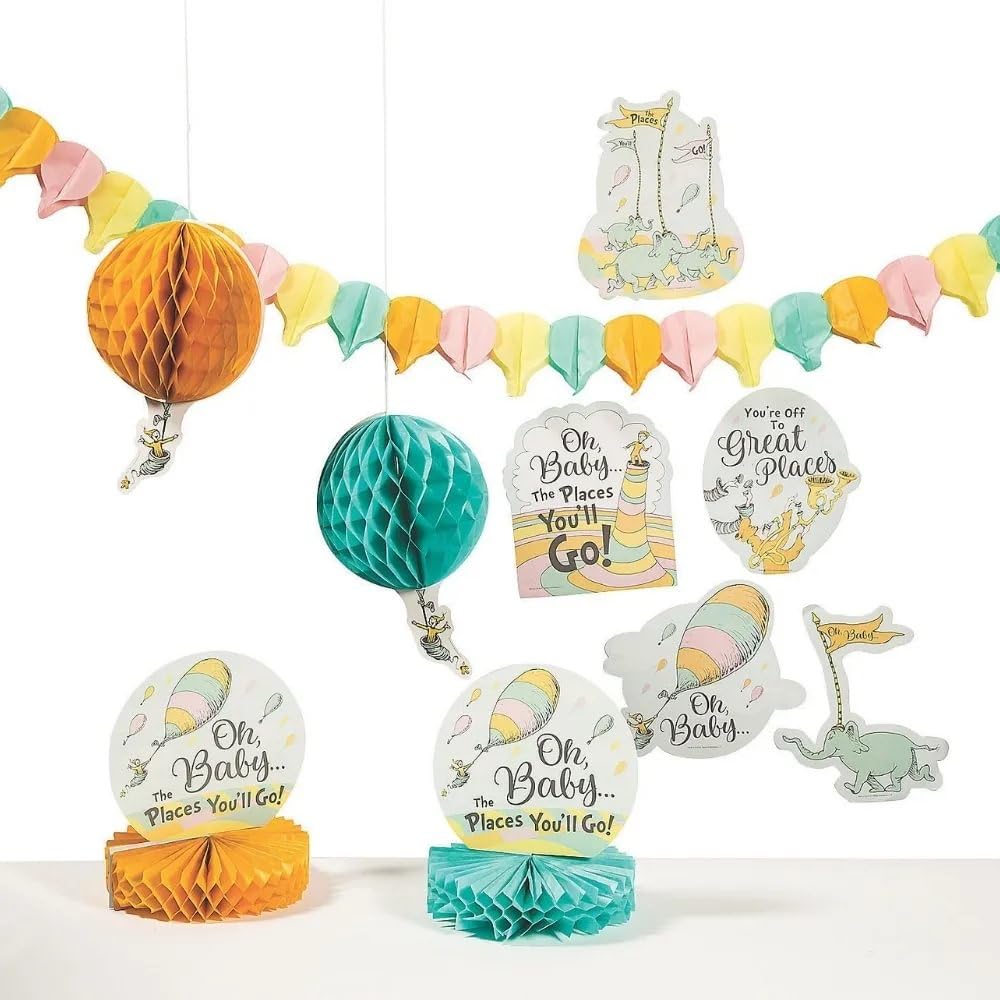 Fun Express Dr. Seuss™ Oh, Baby... The Places You’ll Go Decorating Kit - 10 Pieces