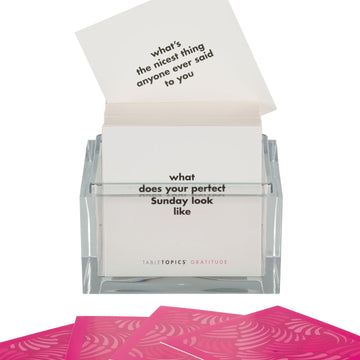 TableTopics Gratitude Conversation Cards for Family & Friends, 135 Heartfelt Questions for Connection at Dinnertime, Game Night, Parties