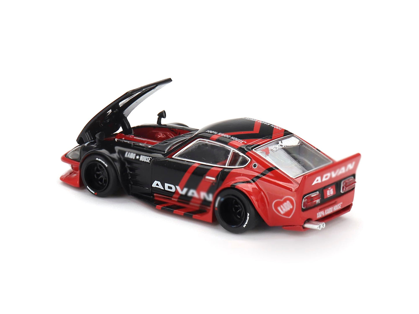 MINI GT Fairlady Z GT RHD (Right Hand Drive) Black and Red Livery (Designed by Jun Imai) Special 1/64 Diecast Model Car KHMG172