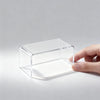 1:12 Miniature Acrylic Table - Modern Waterfall Rectangle Coffee Table for Dollhouse, Transparent Living Room Furniture & Display Stand for Miniatures