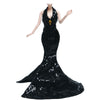 Gorgeous Handmade Doll Dress, Doll Clothes Evening Gown with Sequin Fashion Show, Wedding Party Outfits for 11.5 inch Dolls Accessories (Black)