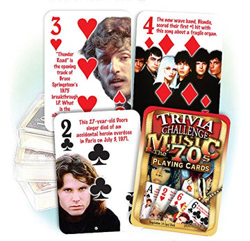 Flickback 1970's Music Trivia Playing Cards: 50th Birthday Gift