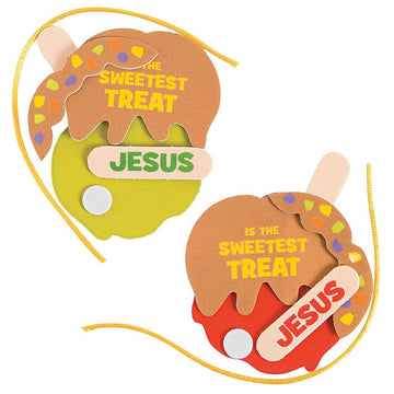 Jesus is the Sweetest Treat Ornament Craft Kit - Makes 12 - Crafts for Kids and Fun Home Activities