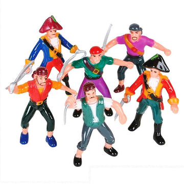 ArtCreativity Pirate Action Figures - Pack of 12 - Pirate Plastic Figures in Assorted Poses - Fun Pirates Figurines Party Favors and Prizes for Kids