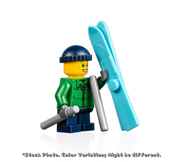LEGO Holiday MiniFigure - Skier Boy with Winter Jacket (Skies and Poles)