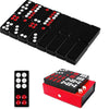 HenMerry 32PCS Pai Gow Tiles Game Set,24# Chinese Traditional Black Dominoes PaiGow, Pai Gow Poker, Best Casino Game Party Fun Toy for Entertainemnt