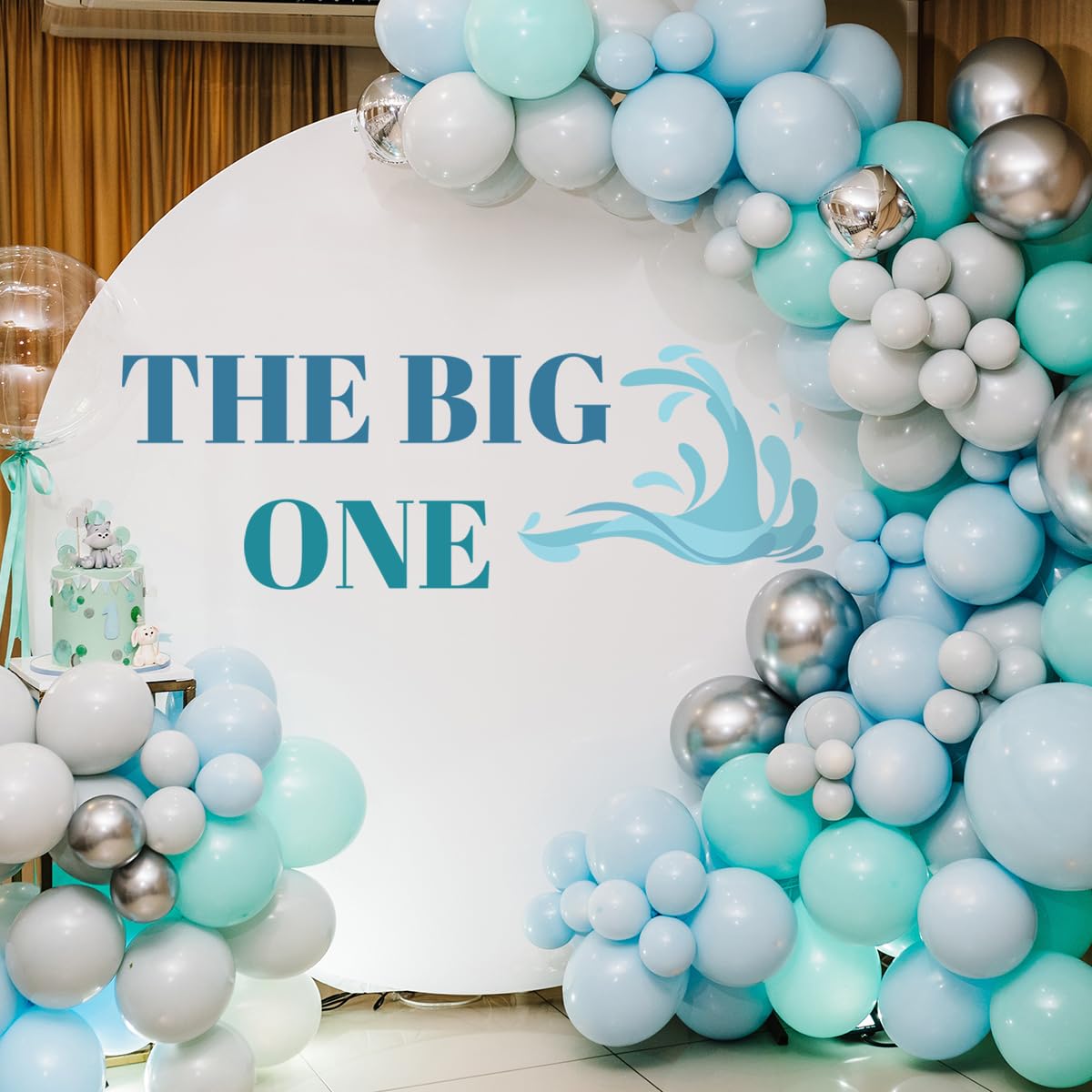 The Big One Sign Decal - Wave Themed 1st/First Birthday Party Decoration,The Big One Deco,Boy One Birthday Party Decorations (The Big One Decal)