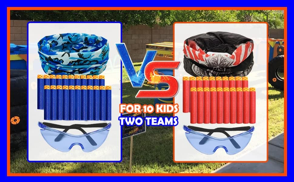 Compatible with Nerf Party Supplies,10 Pack Birthday Favors Gun War for Boy