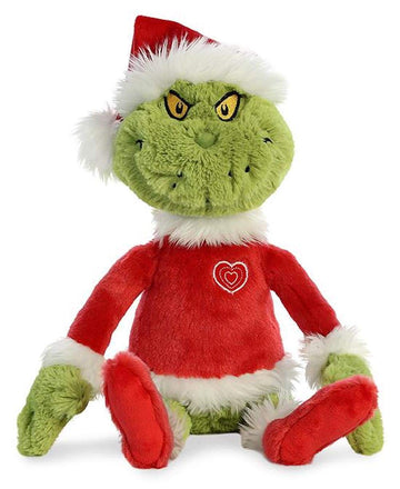 Aurora® Whimsical Dr. Seuss™ Grinch Santa Stuffed Animal - Officially Licensed Plush for Imaginative Play - Perfect for Kids and Adults - Green 17