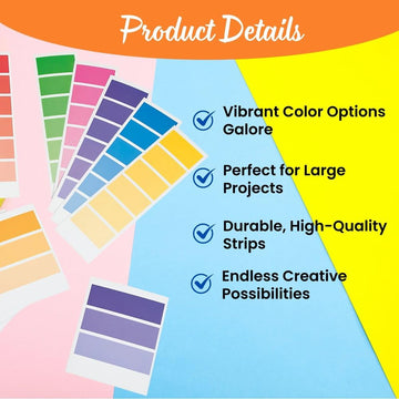 Fun Express Paint Chip Supply Strips - Perfect for Kids' Educational Activities, Arts and Crafts, and Creative Learning Projects - 800 Pieces