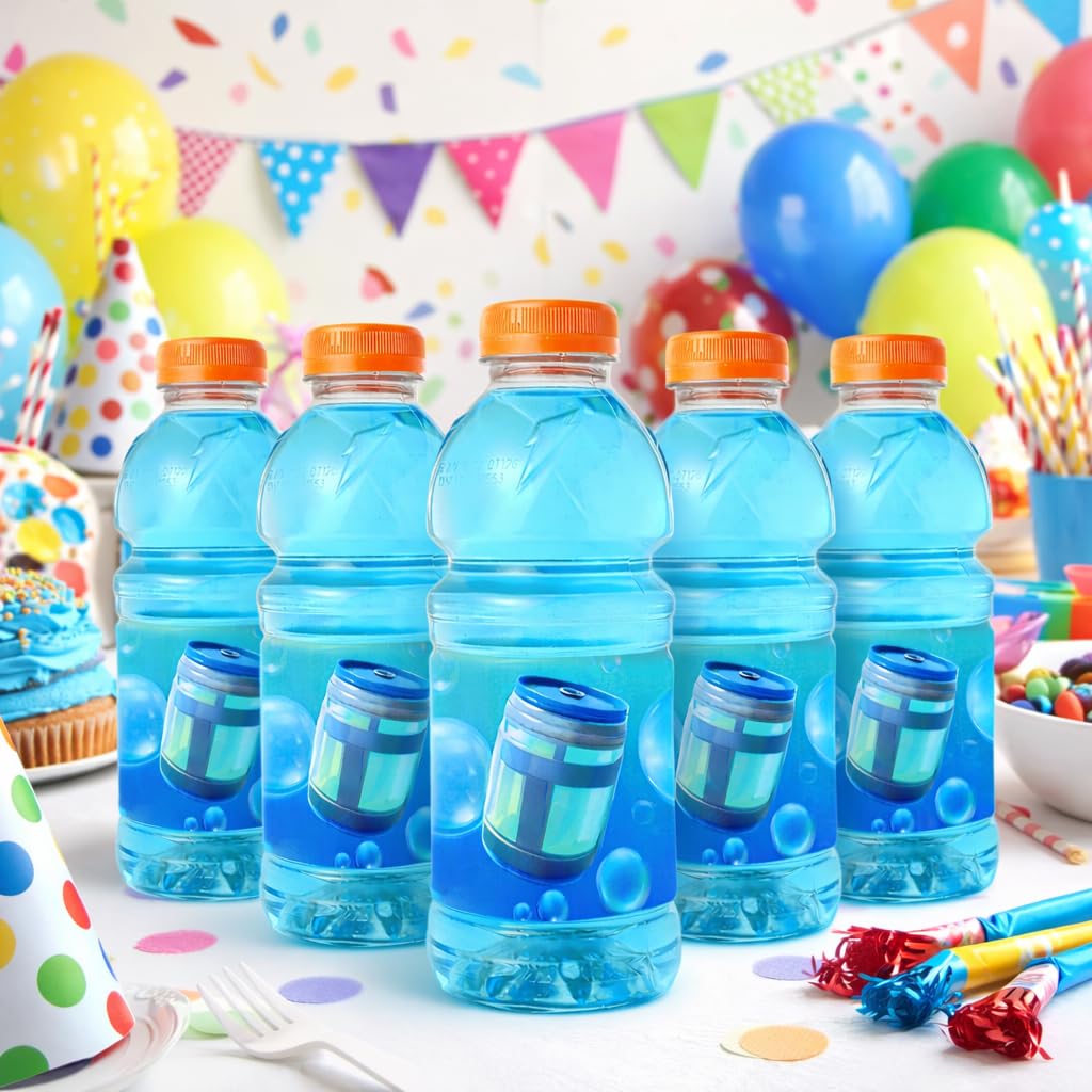Game Bottle Labels for Birthday Party Gamer Party Favors Game Theme Party Decorations (24PCS)