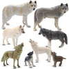 ZAGA Toys Wolf Bundle | 8-Piece Arctic, Grey & Black Wolf Figurines | Lifelike Wildlife Playset for Enthusiats & Collectors | Seasonal Animal Display
