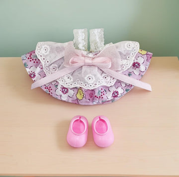 15-17cm/6.7 inch Outfits Clothes Set Accessories Overall Outfit for 17cm Doll Clothes(No Doll) (Petal Parade Pink)