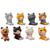 Fevoila 8 Pcs Mini Resin Cat Figurines, Realistic Kittens Collectible Figurines Realistic Cat Figures Cake Toppers Desktop Decor Christmas Birthday