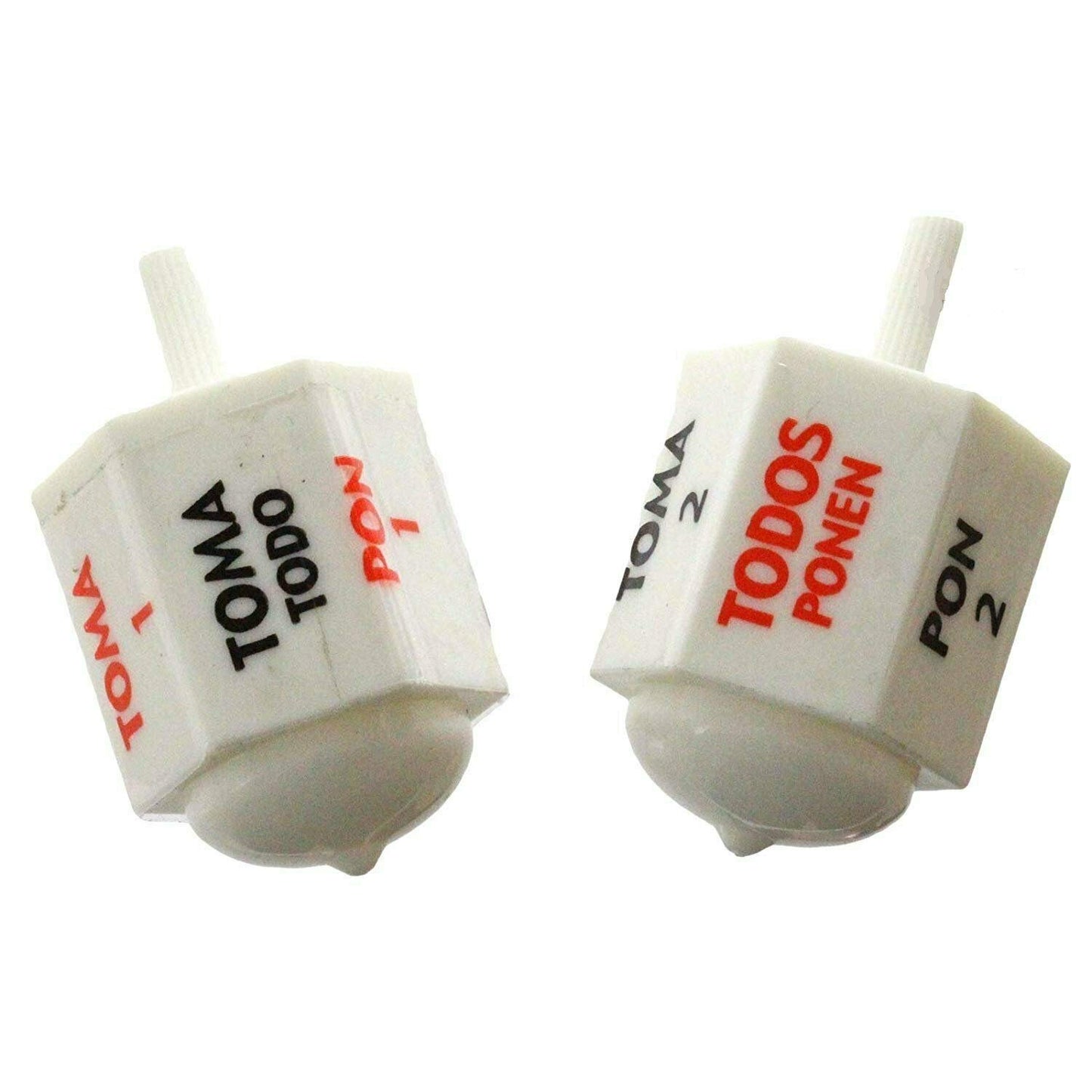 (2 Pack) Plastic Toma Todo Pirinola Traditional Mexican Game. White. Lightweight ,#G14E6GE4R-GE 4-TEW6W225571
