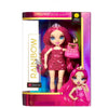 Rainbow High Jr High Series 2 Stella Monroe- 9" Fuchsia Pink Posable Fashion Doll with Designer Accessories and Open/Close Backpack. Great Toy Gift