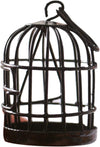 Dwuww Black Miniature Doll House Birdcage Ornament Model Home Desktop Decor Gift,Mini Miniature Doll Fairy Garden Ornaments Shelf Home Micro Landscape