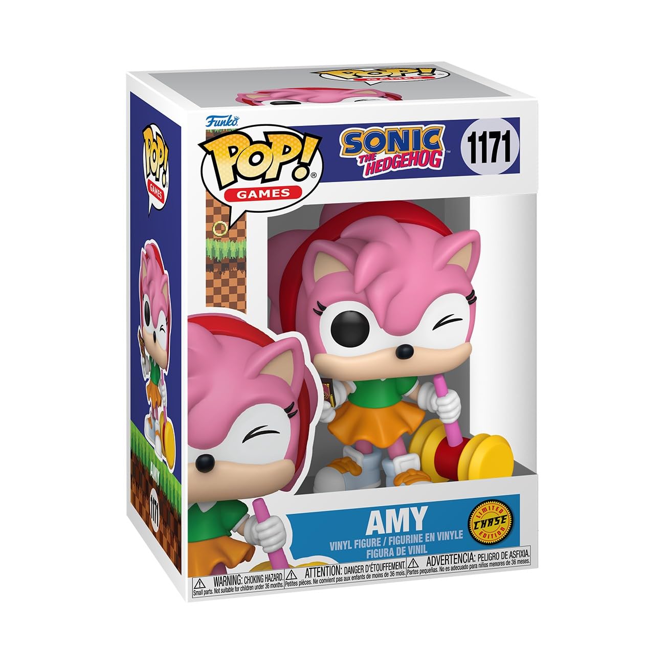 Funko Pop! Games: Sonic The Hedgehog - Amy - 1/6 Odds for Rare Chase Variant - Collectable Vinyl Figure - Gift Idea - Official Merchandise - Toys for