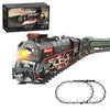 Electric Train Toy with Smokes,Lights and Sound,Train Set for Under Christmas Tree, Locomotive Train Model with Track, Gifts for Train Lovers (Black)