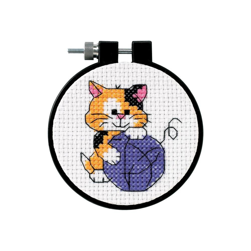 2 Item Learn-A-Craft Cross Stitch Kits Bundle: Puppy and Kitty