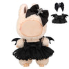 2 Pcs Doll Clothes Compatible with 17cm Lububu Clothes, Black Outfit Accessories Sets Include 1 Dress 1 Bow for Dolls Premium Outfit (No Doll)