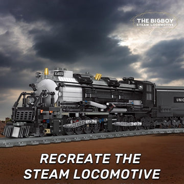 Affxinglib BIGBOY Steam Train Building Blocks Set Locomotive with Train Tracks Model Trains Building Toys for Adults and Teens(1608pcs)