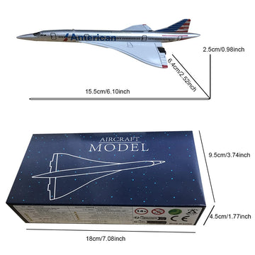 1:400 Concorde Supersonic Air American Aircraft Metal Alloy Diecast Model (Concorde Air American)