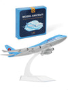QIYUMOKE 1/400 Compatible for Korean Boeing 747 Model Airplane with Display Stand, 6 Inch Diecast Metal Passenger Plane for for Aviation Enthusiasts